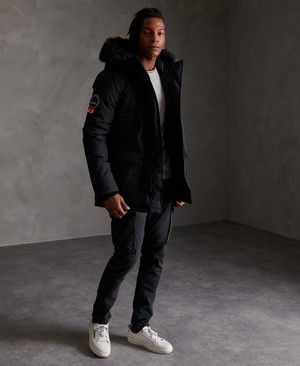 Superdry Everest Parka Férfi Kabát Fekete | FMIRT3176